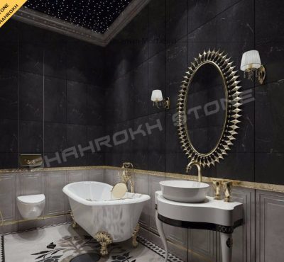 WC bath سرویس بهداشتی حمام نما حمام سنگی نما سنگ کار شده در سرویس حمام 123