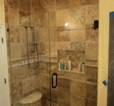 WC bath سرویس بهداشتی حمام نما حمام سنگی نما سنگ کار شده در سرویس حمام 134