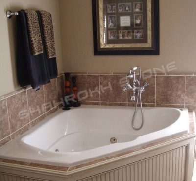 WC bath سرویس بهداشتی حمام نما حمام سنگی نما سنگ کار شده در سرویس حمام 139