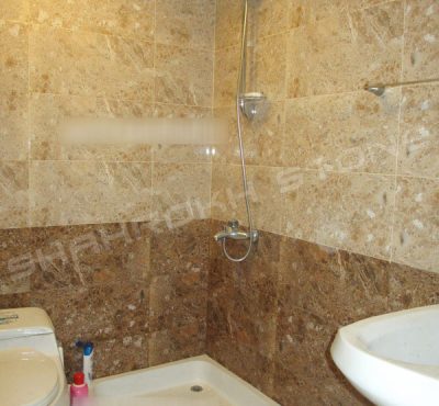 WC bath سرویس بهداشتی حمام نما حمام سنگی نما سنگ کار شده در سرویس حمام 194