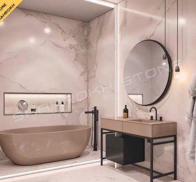 WC bath سرویس بهداشتی حمام نما حمام سنگی نما سنگ کار شده در سرویس حمام 216