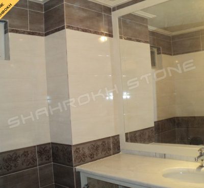 WC bath سرویس بهداشتی حمام نما حمام سنگی نما سنگ کار شده در سرویس حمام 221