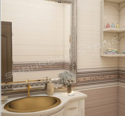 WC bath سرویس بهداشتی حمام نما حمام سنگی نما سنگ کار شده در سرویس حمام 249