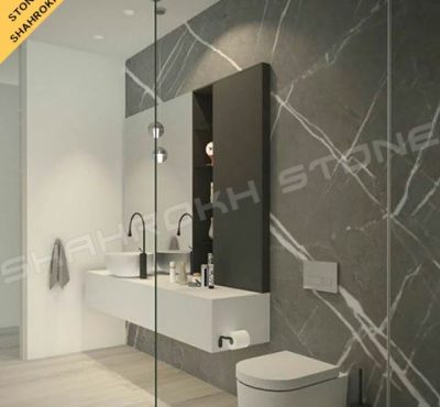 WC bath سرویس بهداشتی حمام نما حمام سنگی نما سنگ کار شده در سرویس حمام 278