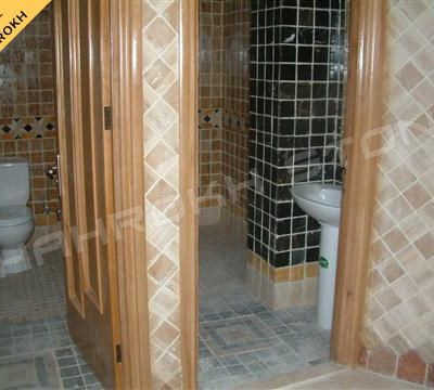 WC bath سرویس بهداشتی حمام نما حمام سنگی نما سنگ کار شده در سرویس حمام 281