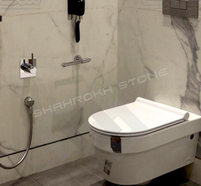 WC bath سرویس بهداشتی حمام نما حمام سنگی نما سنگ کار شده در سرویس حمام 30