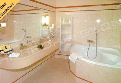 WC bath سرویس بهداشتی حمام نما حمام سنگی نما سنگ کار شده در سرویس حمام 312