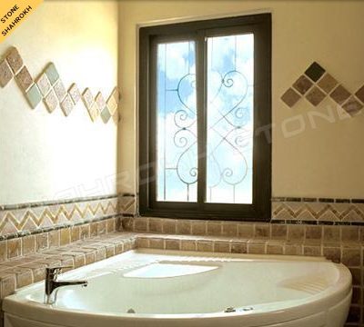 WC bath سرویس بهداشتی حمام نما حمام سنگی نما سنگ کار شده در سرویس حمام 316