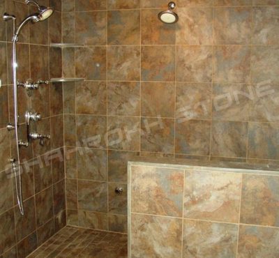 WC bath سرویس بهداشتی حمام نما حمام سنگی نما سنگ کار شده در سرویس حمام 78