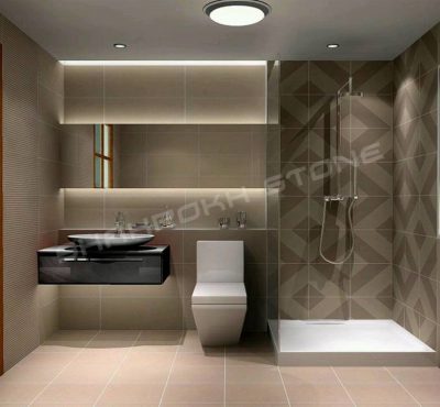 WC bath سرویس بهداشتی حمام نما حمام سنگی نما سنگ کار شده در سرویس حمام 80