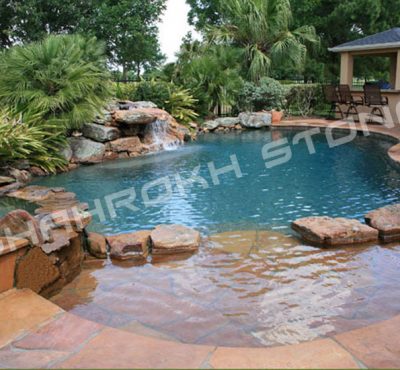 facade pool استخر سنگ مناسب استخر طرح استخر نما کار شده استخر استخر خانگی 17