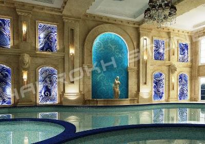 facade pool استخر سنگ مناسب استخر طرح استخر نما کار شده استخر استخر خانگی 74