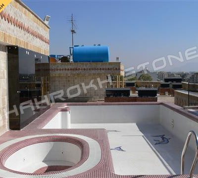 facade pool استخر سنگ مناسب استخر طرح استخر نما کار شده استخر استخر خانگی 99